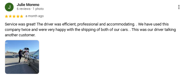 Review by Julie Moreno for AutoStar Transport Express