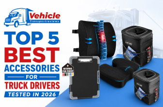 Promotional graphic showcasing the best accessories for truck drivers.