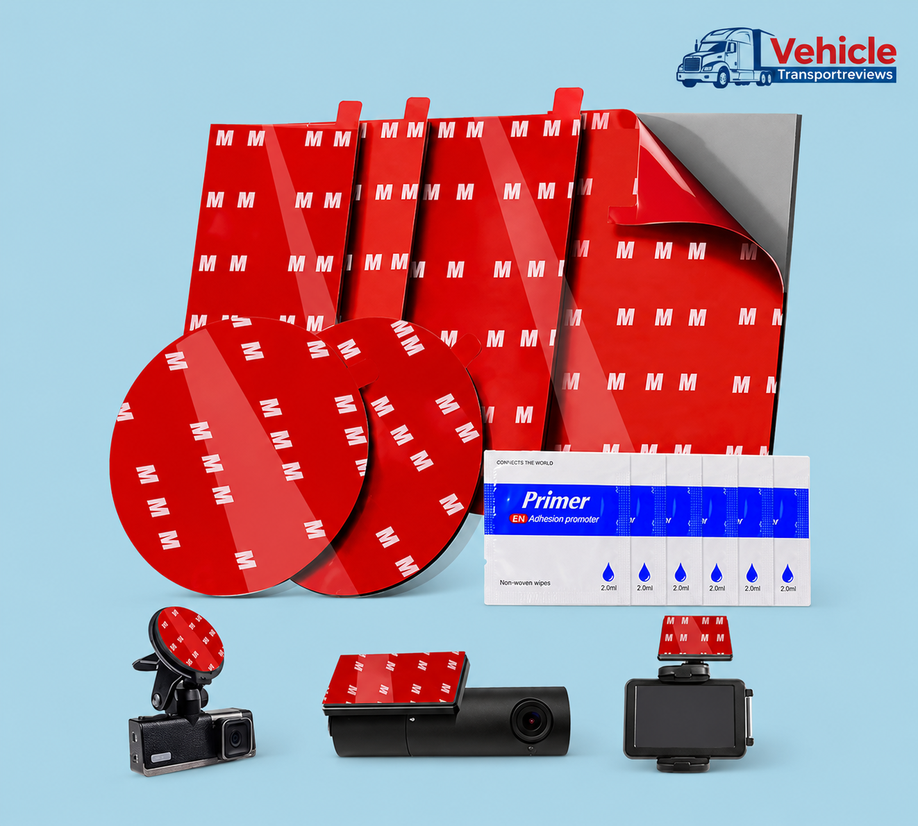 Monsensiy Dash Cam Adhesive Pads